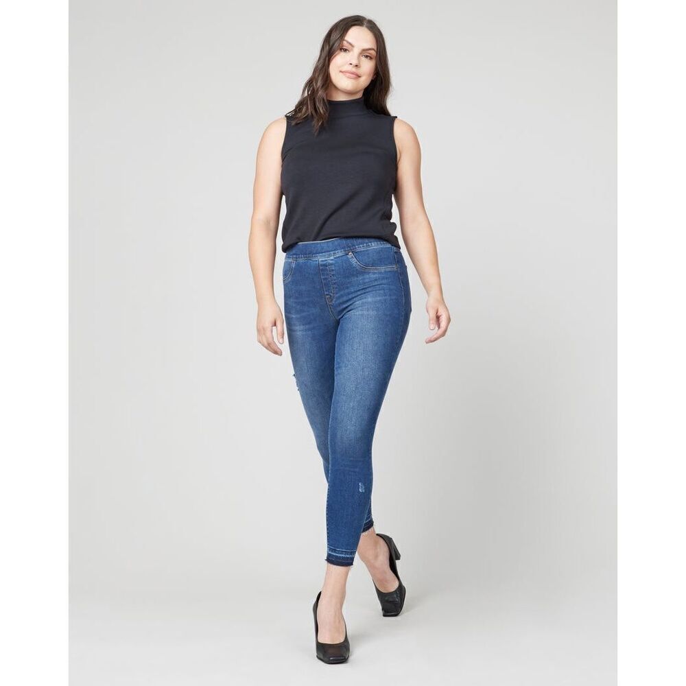 Spanx Distressed Ankle Skinny Jeans Medium Wash small new